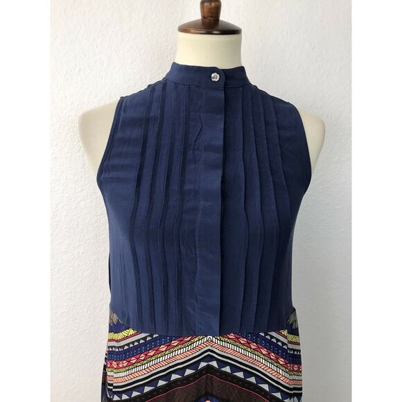 Mara Hoffman Colorblock Pleated Striped Maxi Dress - Picture 2 of 11